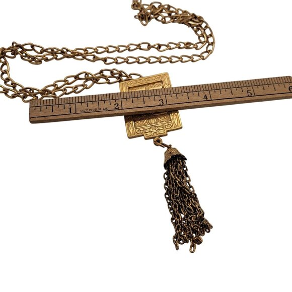 Gold tone medallion necklace Prosperity - Picture 3 of 5